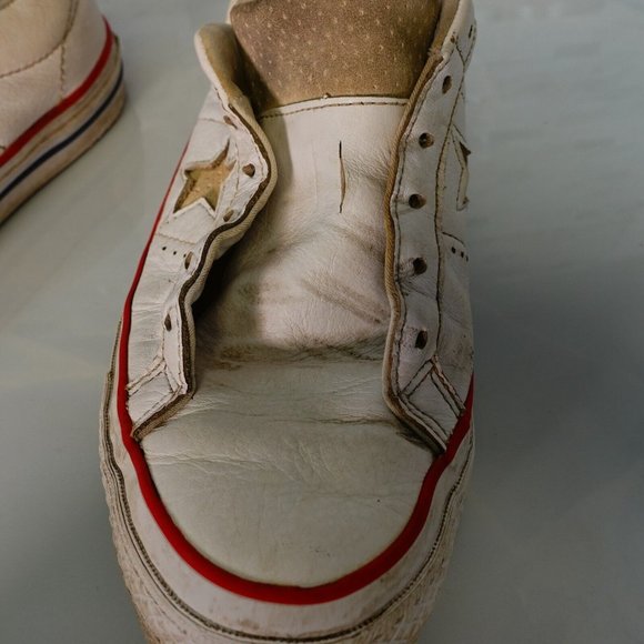 DEADSTOCK Converse Shoes Women Size 8.5 Sneakers White Low Leather One Star 90s - Picture 7 of 16